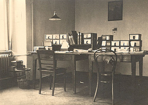 Arbeitszimmer in den Anfangszeiten des MLW